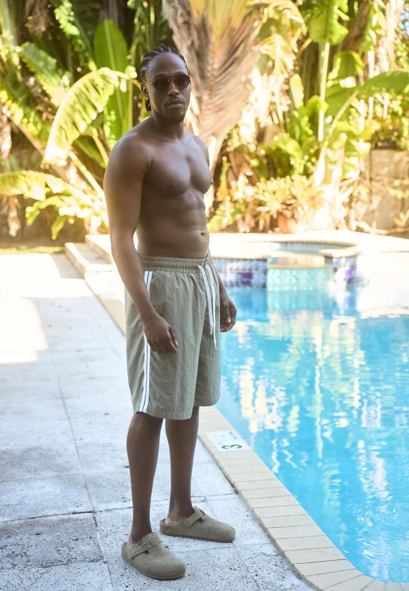 Patched Stripe Paleolive - Board Shorts - Image 11