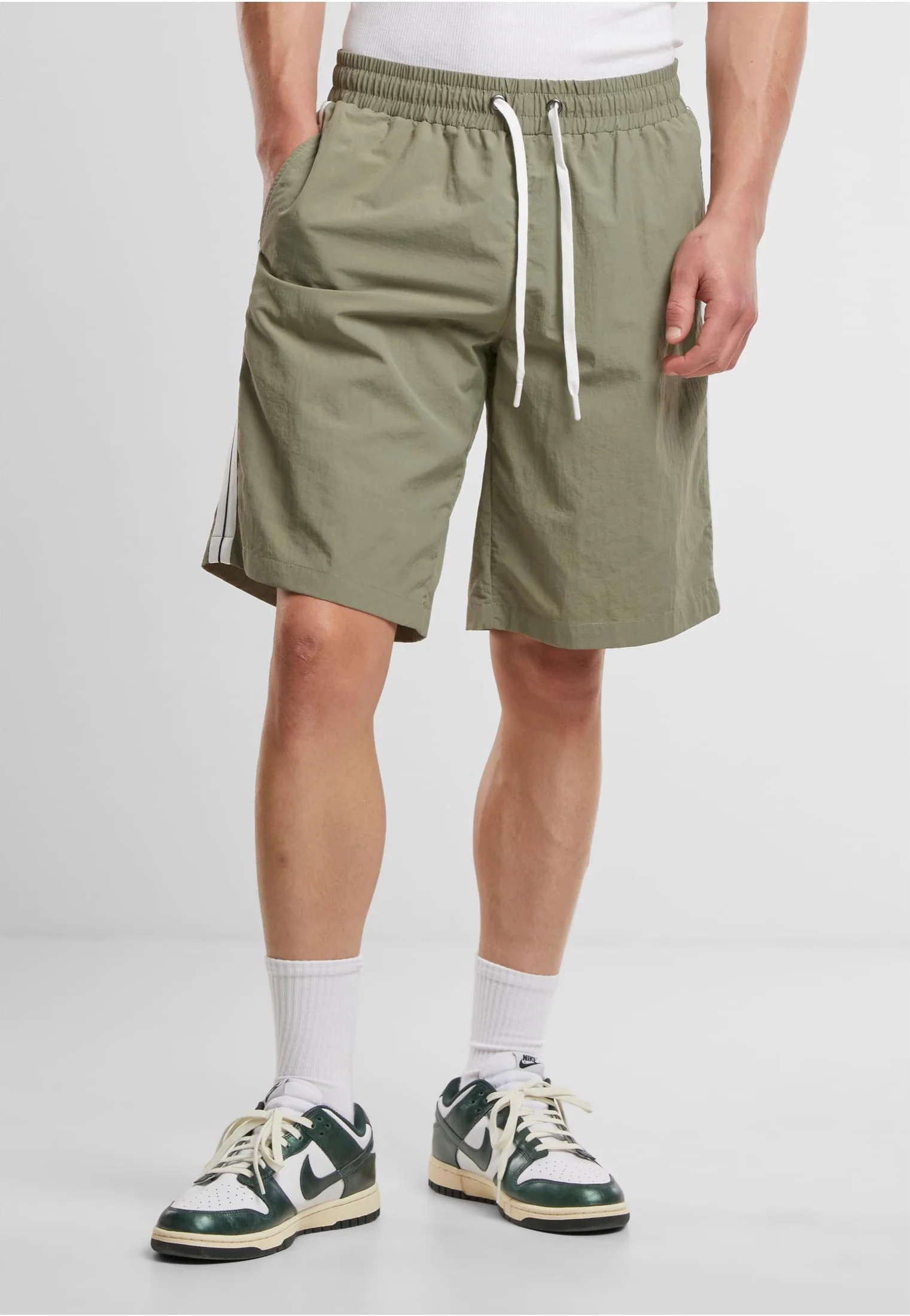 Patched Stripe Paleolive - Board Shorts - Image 3