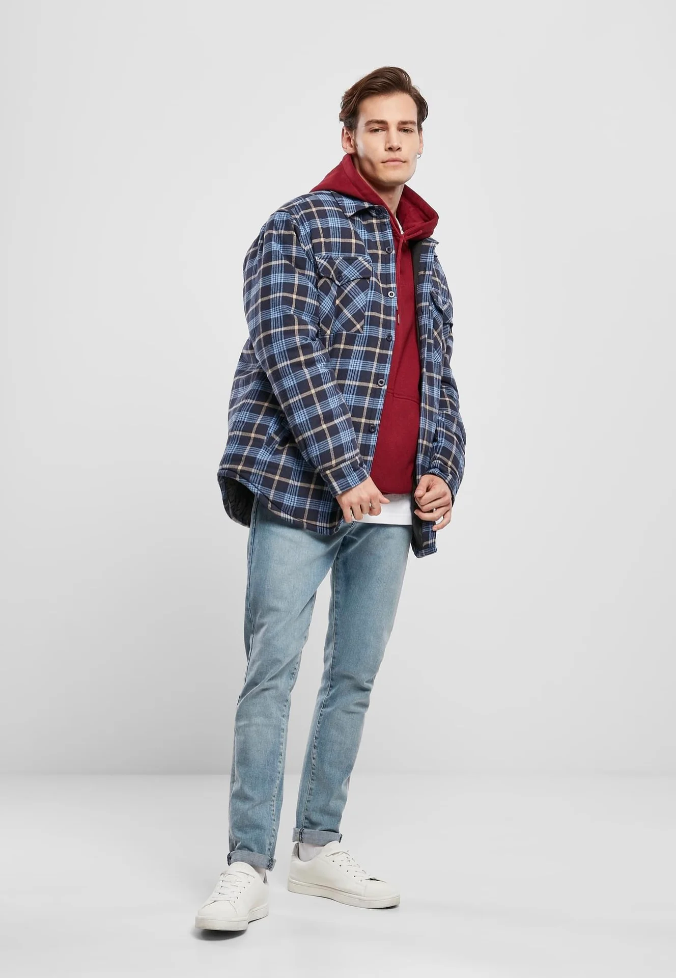 Plaid Quilted Lightblue/Darkblue - Jacket - Image 2