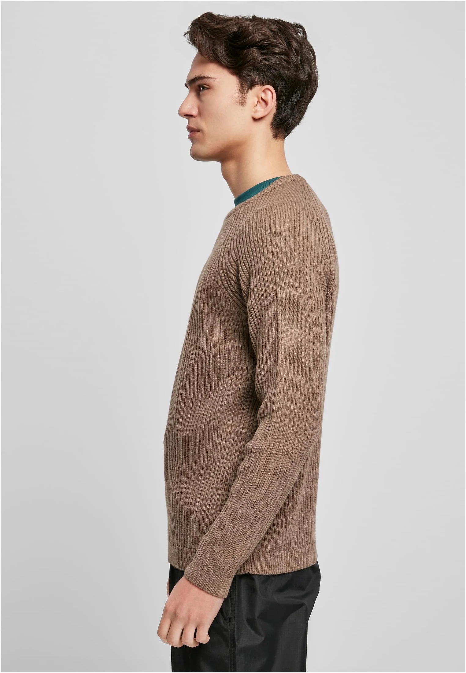 Ribbed Raglan Dark Khaki - Pullover - Image 6