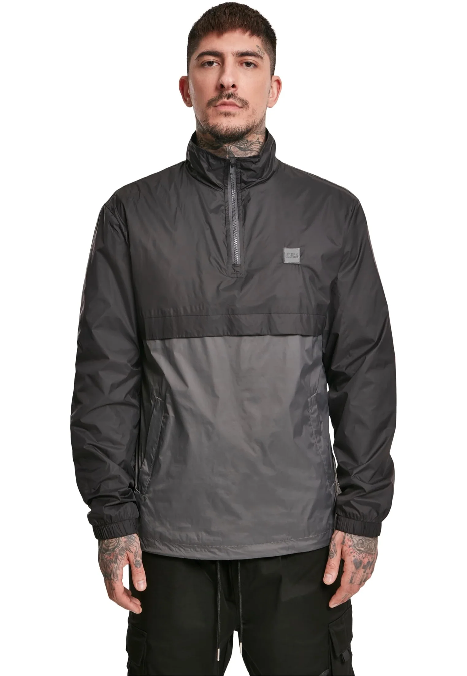 Stand Up Collar Pull Over Black/Darkshadow - Windbreaker - Image 2