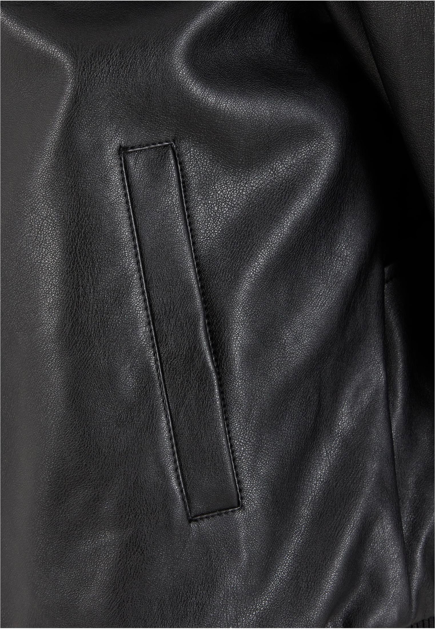 Synthetic Leather Black - Leather Jacket - Image 10