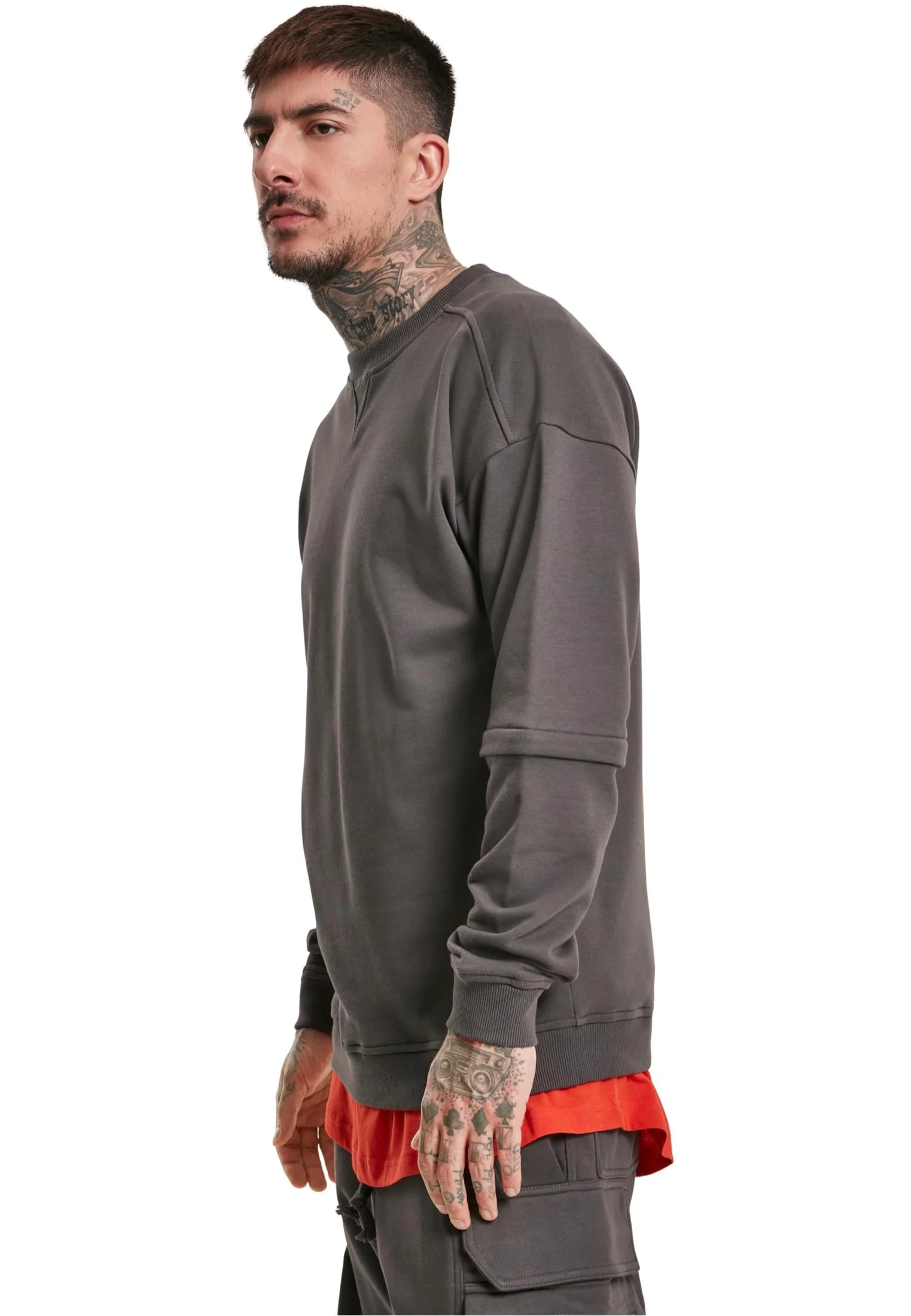 Zip Away Oversized Terry Crew Darkshadow - Sweater - Image 7