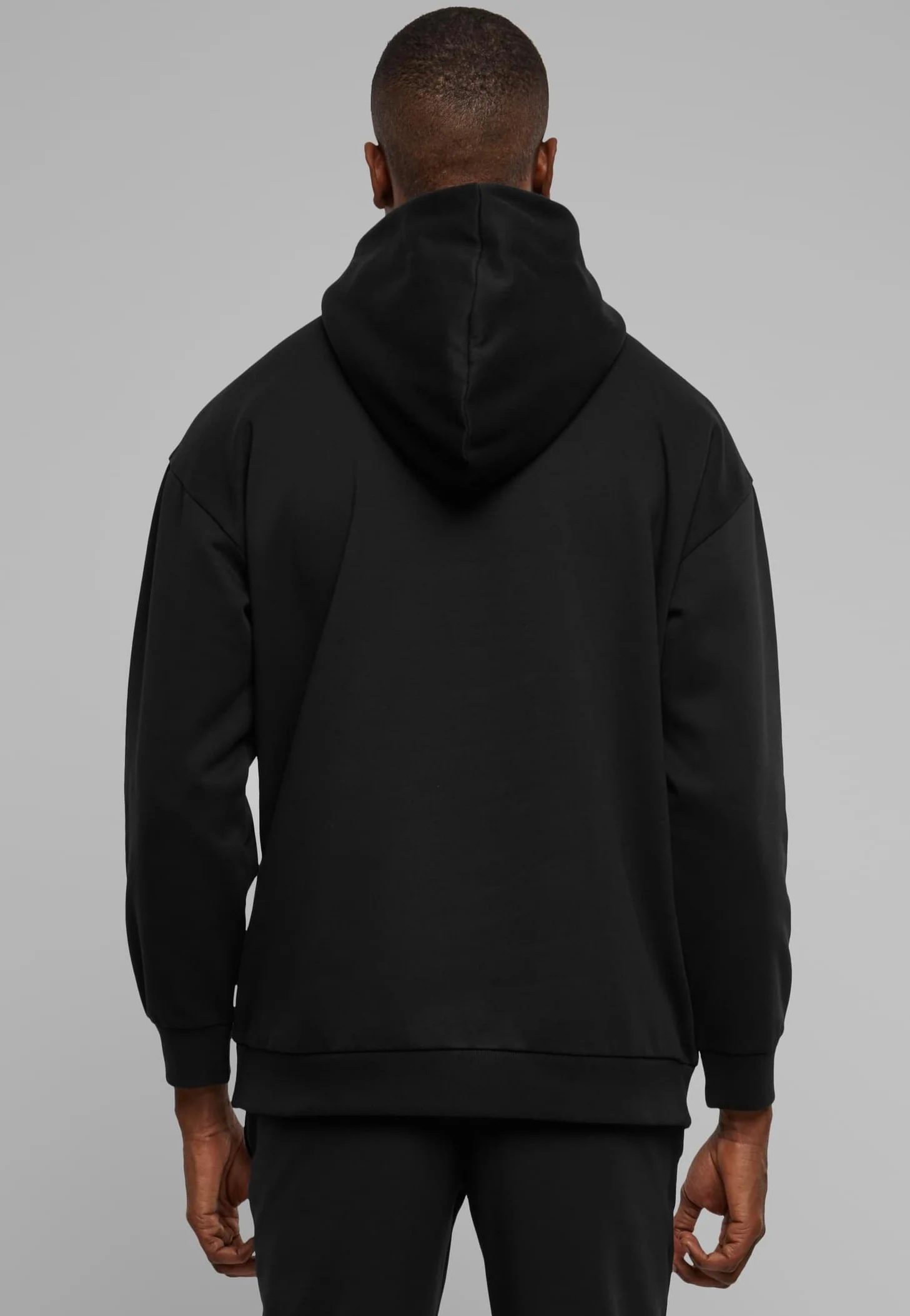Zipped High Neck Black - Hoodie - Image 2