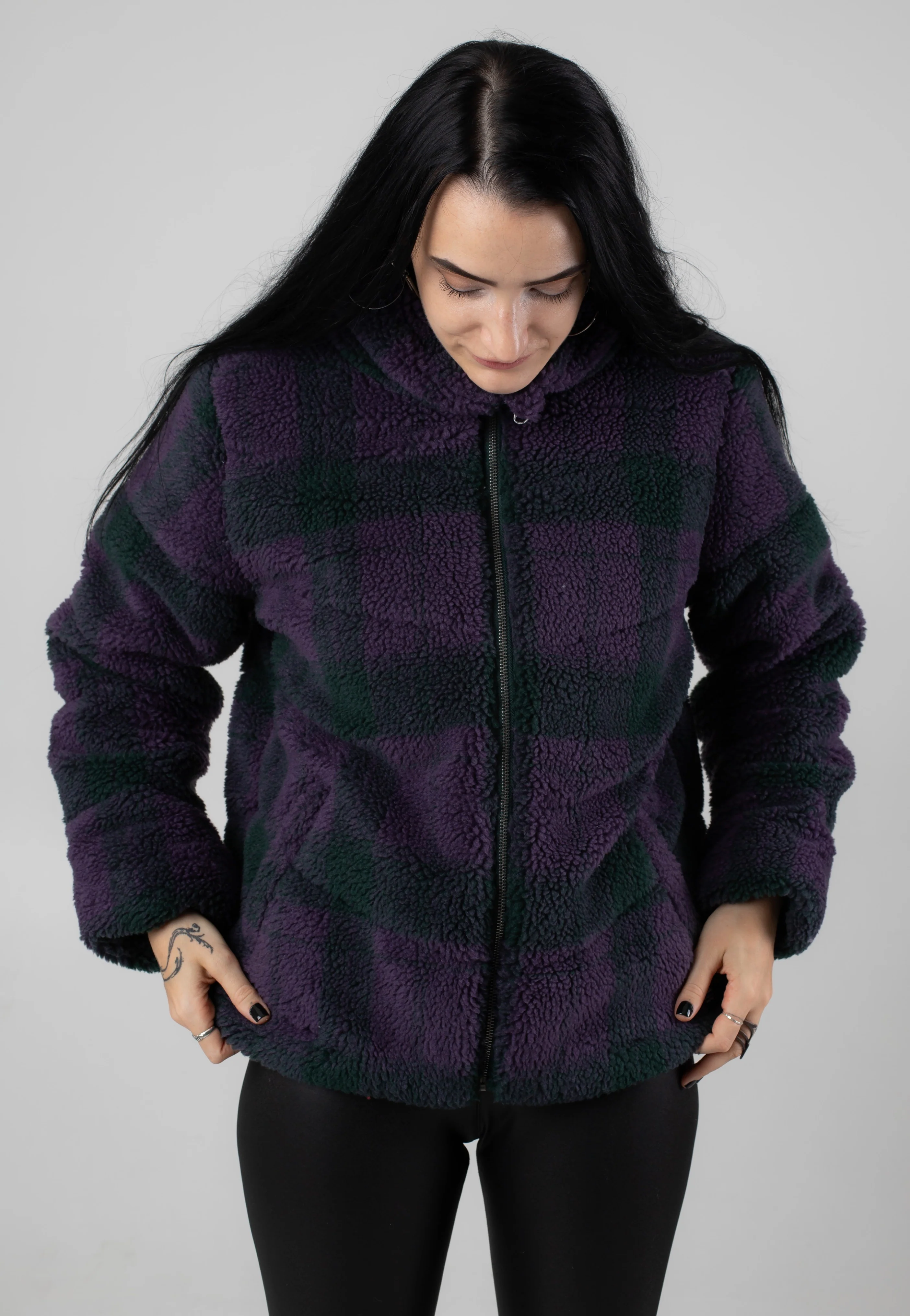 Foundry Plaid High Pile Puff Green Gables - Jacket - Image 2