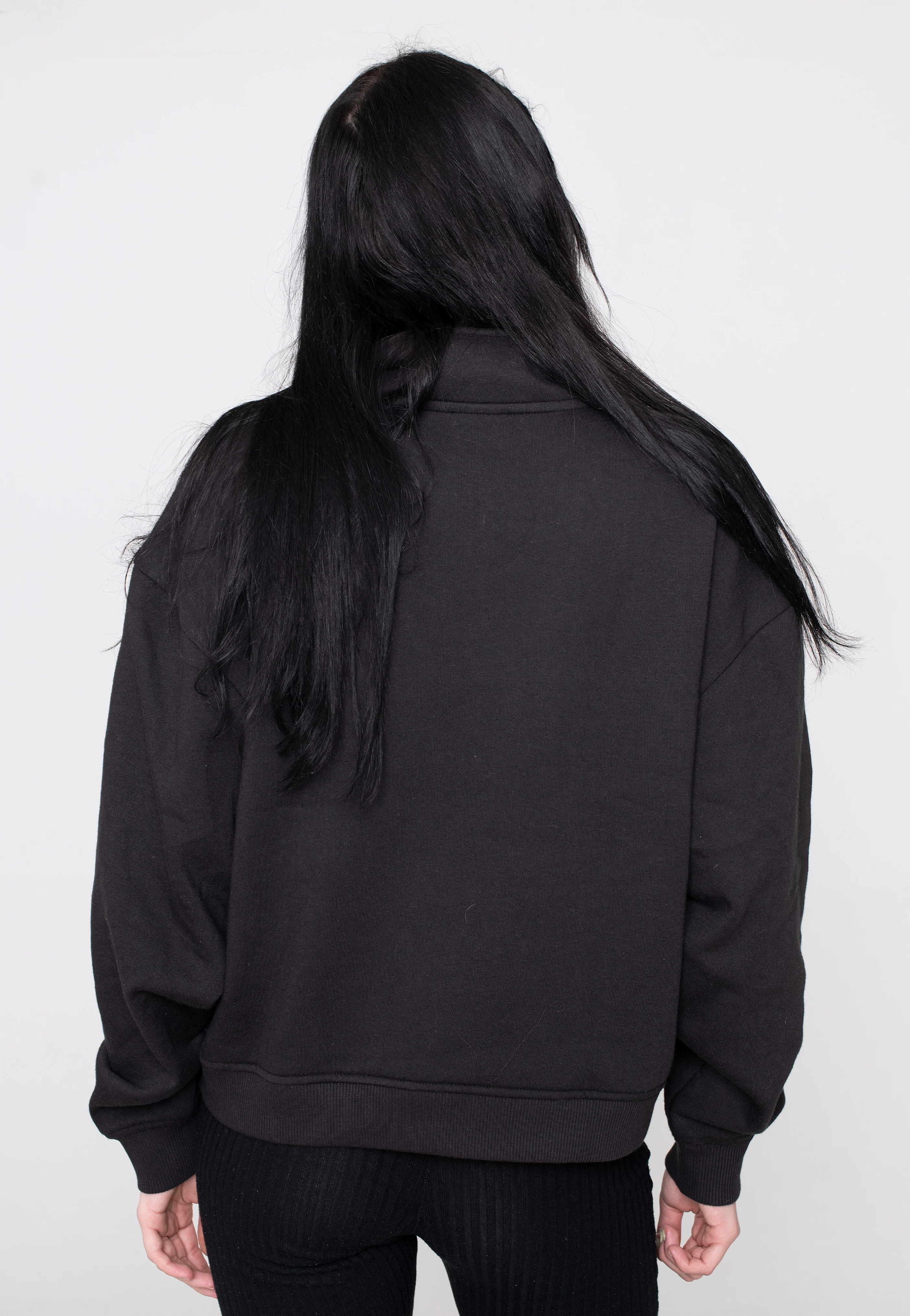 Leighton Mock Neck Fleece Black - Sweater - Image 4