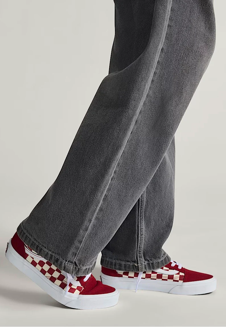 Old Skool Checkerboard Red/White - Girl Shoes - Image 4