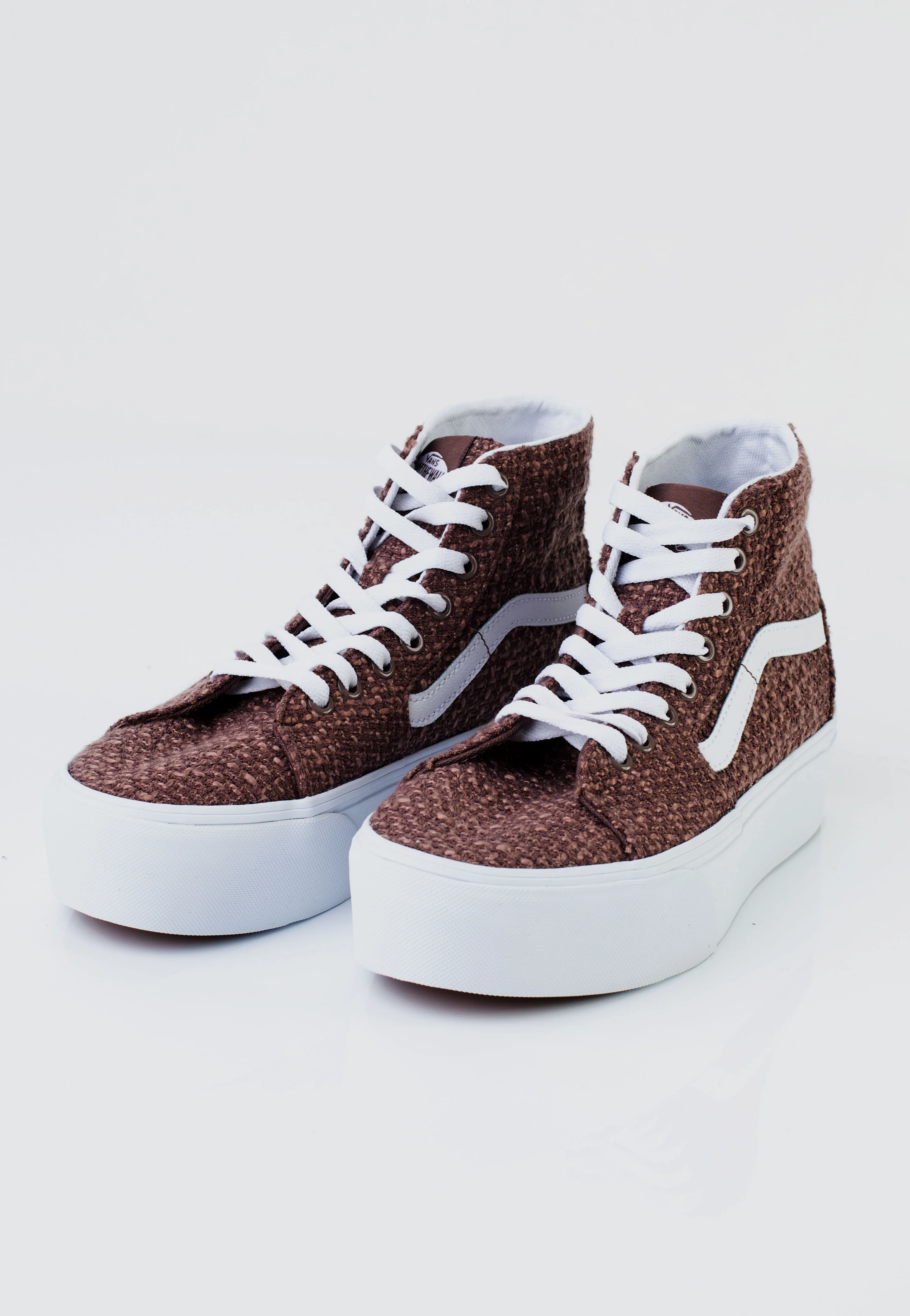 SK8 Hi Tapered Stackform Tweed Taupe - Girl Shoes - Image 3