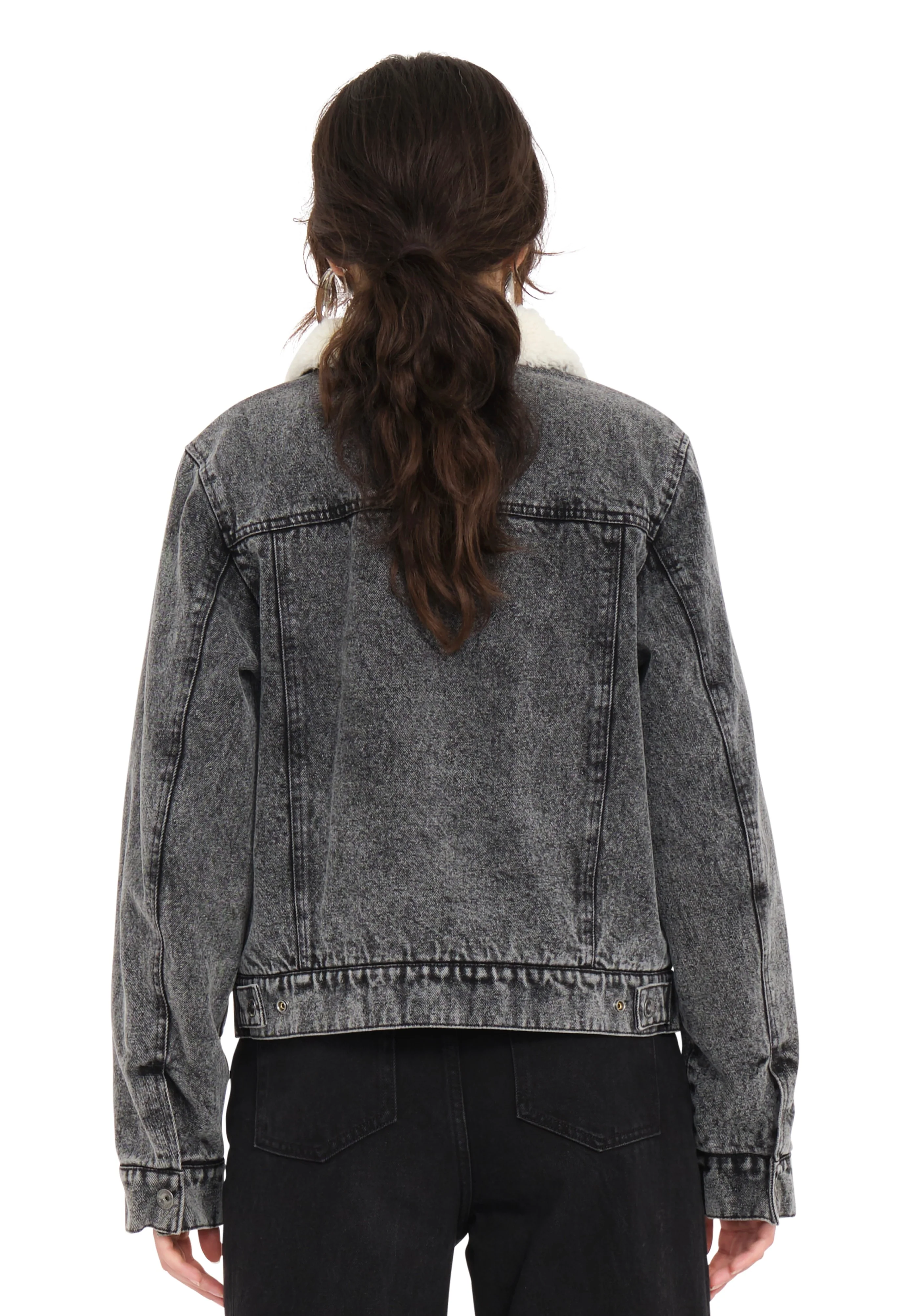 Radstone Sherpa Black - Jeans Jacket - Image 12
