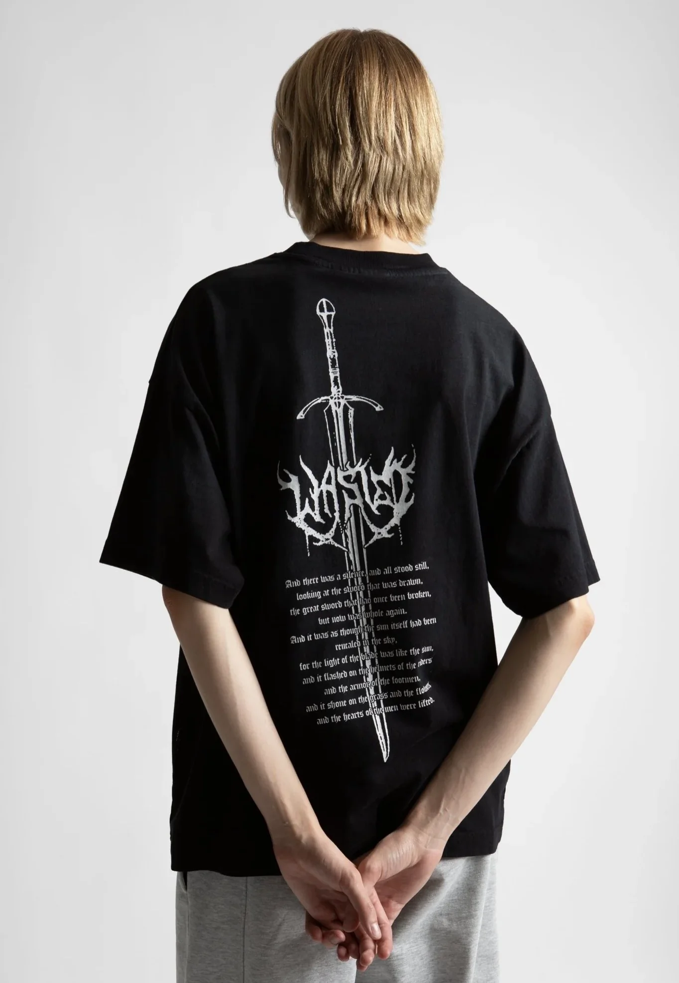 Sword Boxy Faded Black - T-Shirt - Image 2