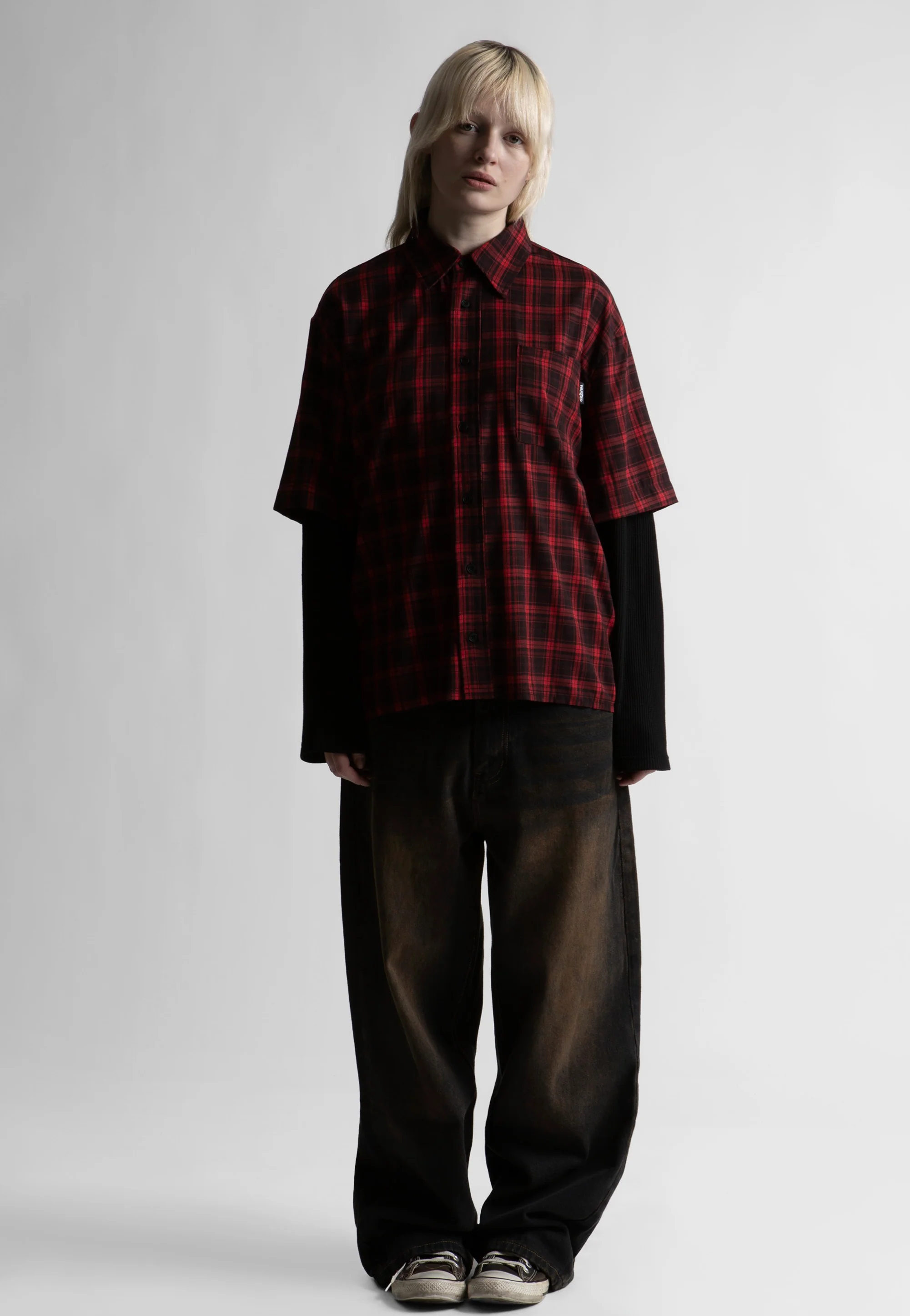 Tartan Age Fire Red Black - Shirt - Image 6