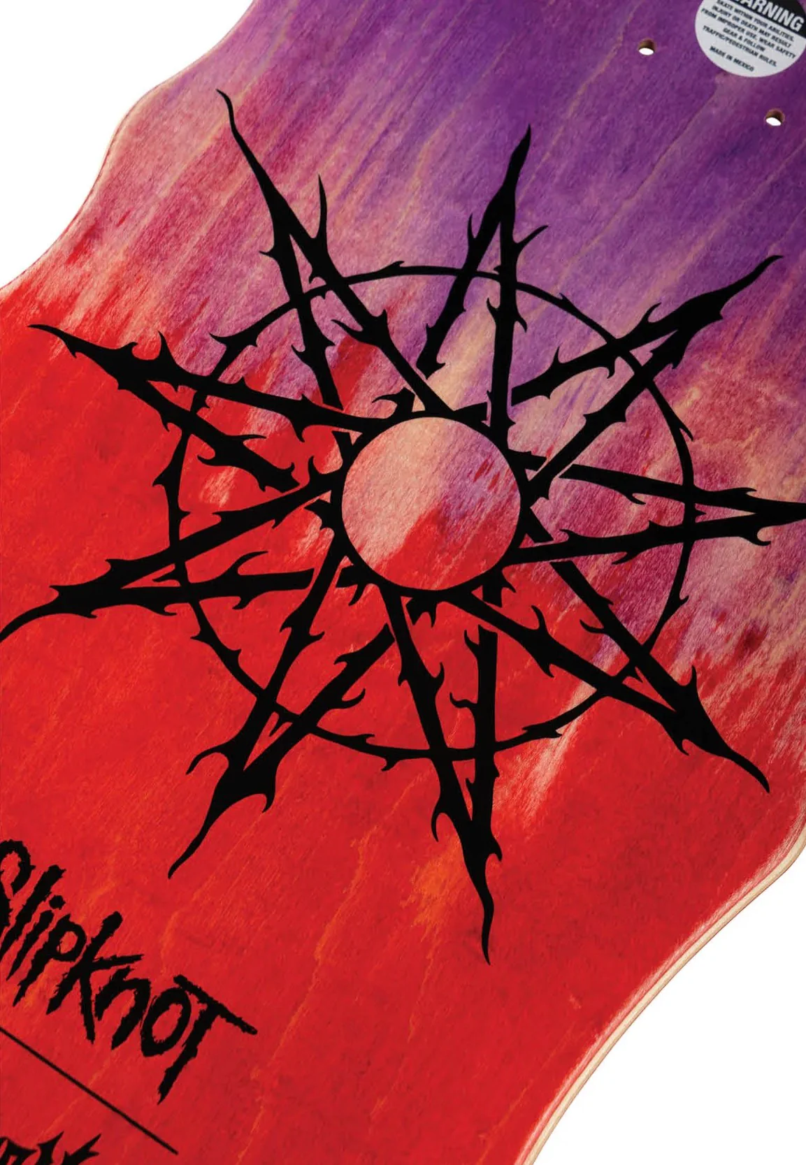 Tribal S on Widow 10" Purple/Red Stain - Skate Deck - Image 8