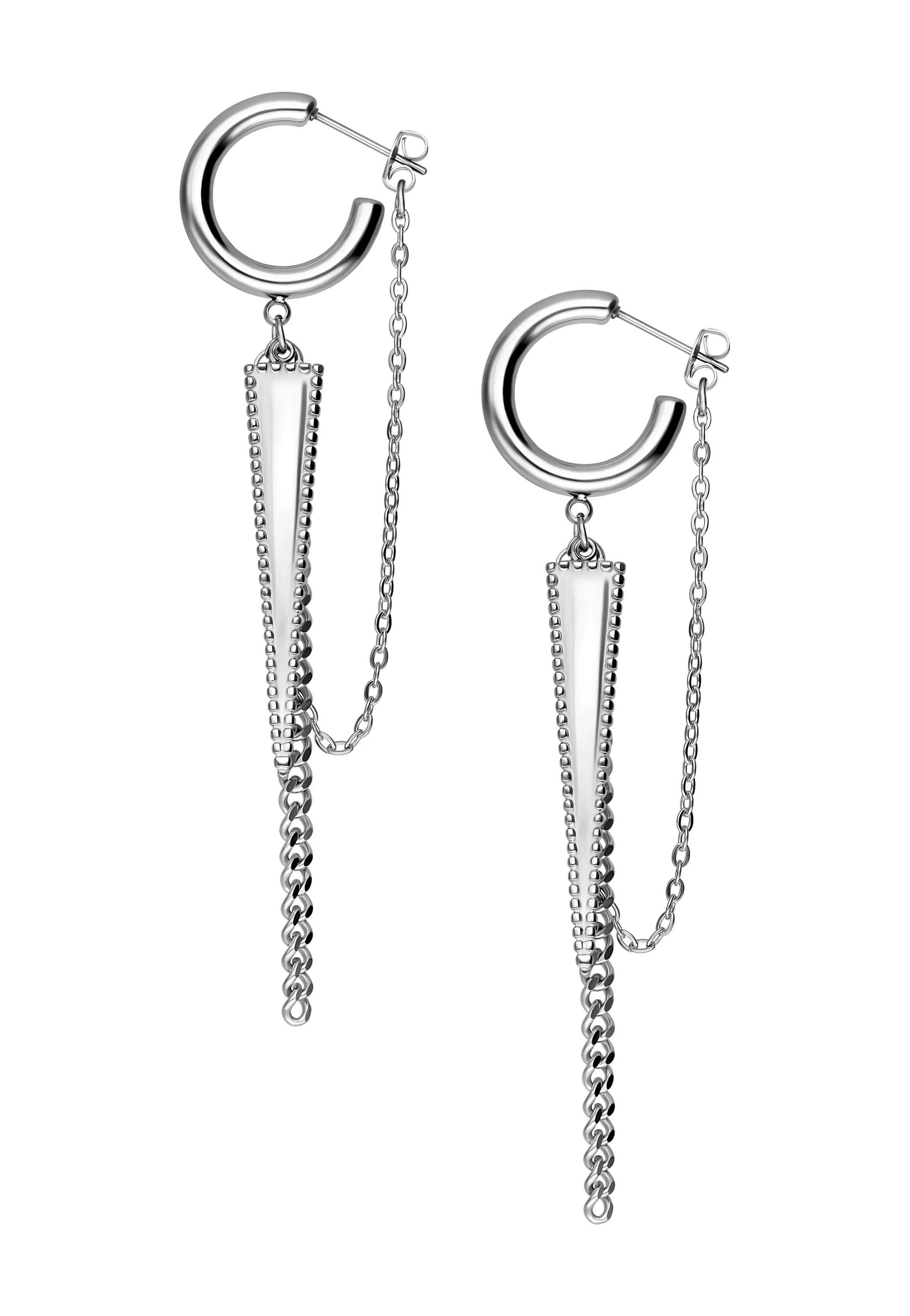 Little Rockin´Triangle Silver - Earrings - Image 5