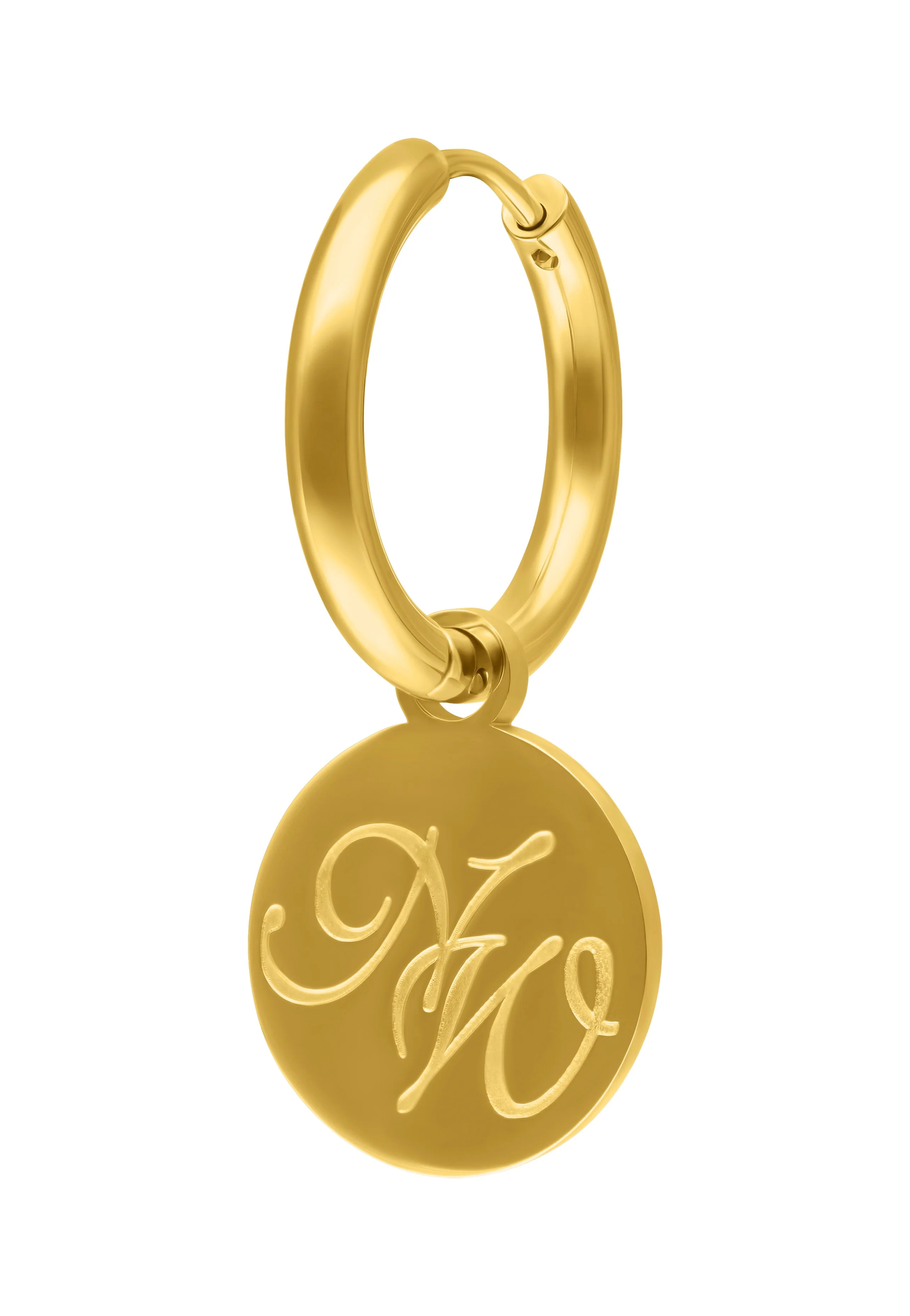 Little Hoops Coin Logo Gold - Earrings - Image 5