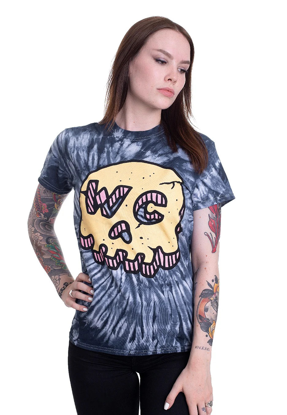 Skull Blue Tie Dye - T-Shirt - Image 5