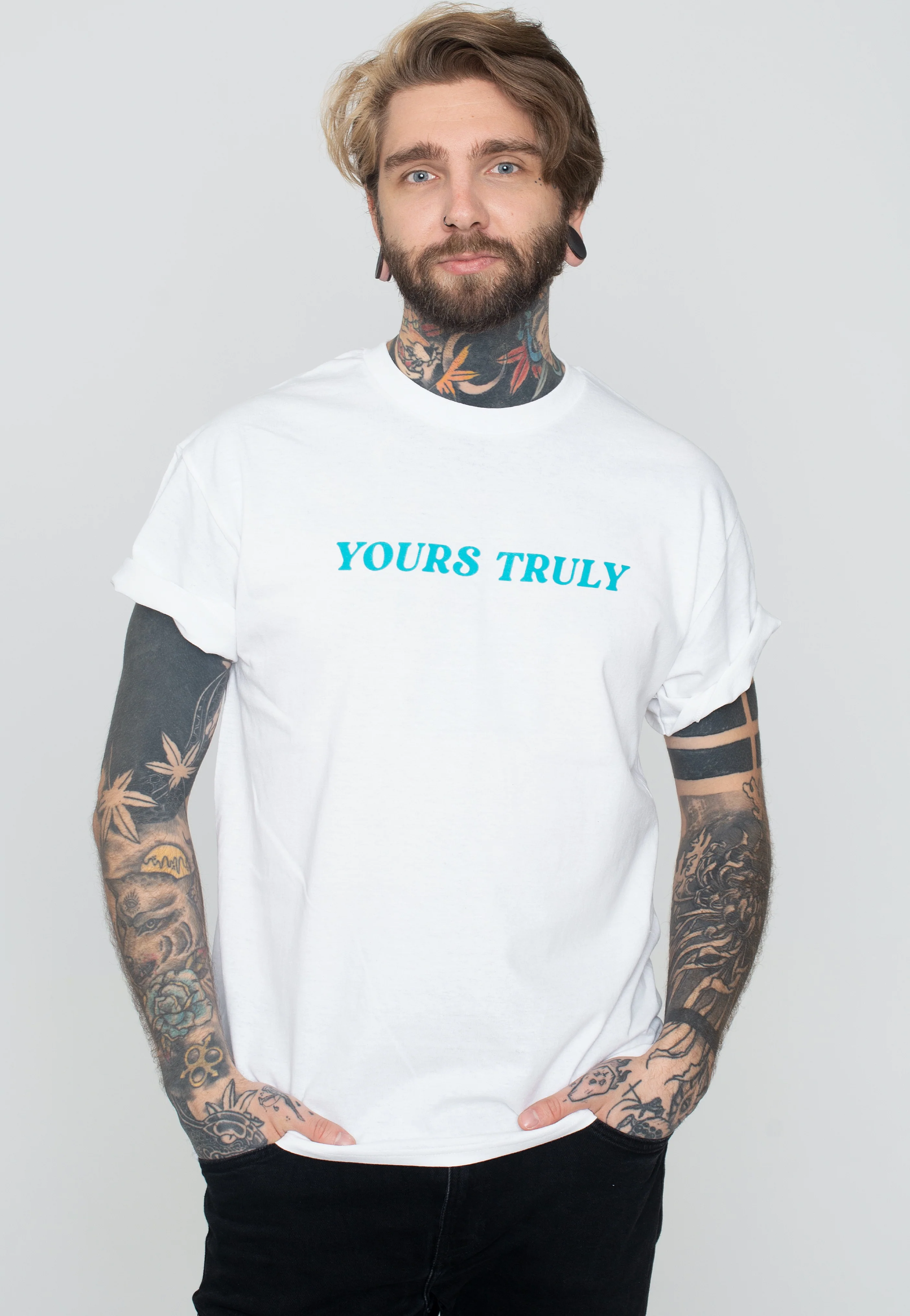 YT Logo White - T-Shirt - Image 3